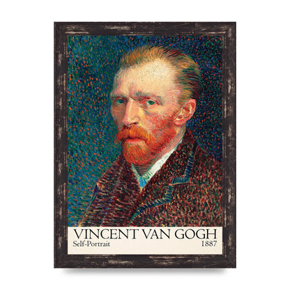 Vincent Van Gogh Self Portrait 1887 Wall Art - A4 framed