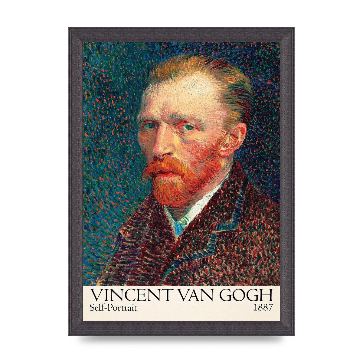 Vincent Van Gogh Self Portrait 1887 Wall Art - A4 framed