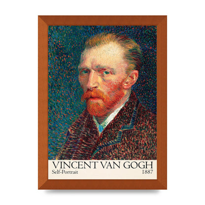 Vincent Van Gogh Self Portrait 1887 Wall Art - A4 framed