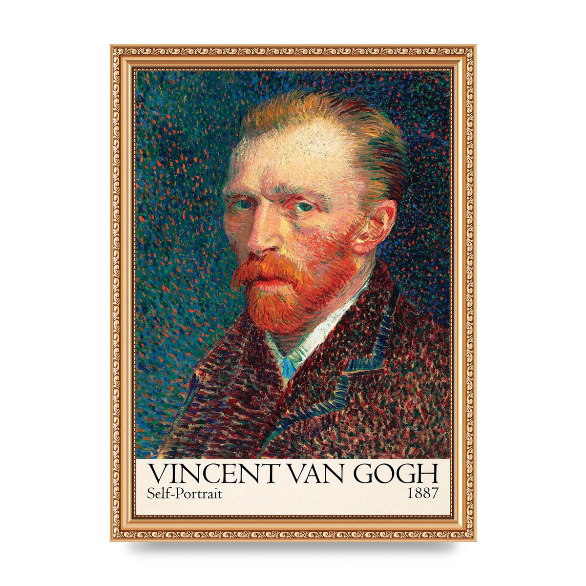Vincent Van Gogh Self Portrait 1887 Wall Art - A4 framed