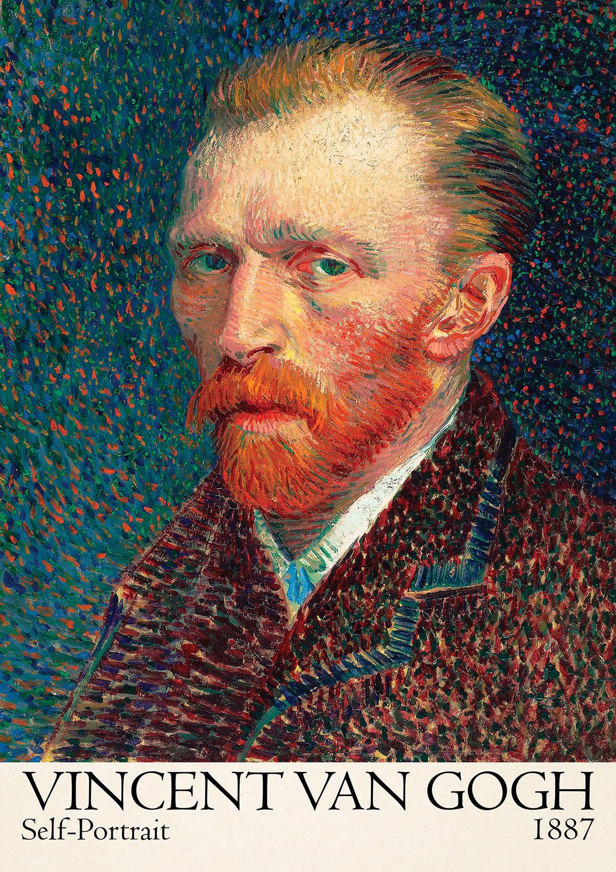 Vincent Van Gogh Self Portrait 1887 Wall Art - detail