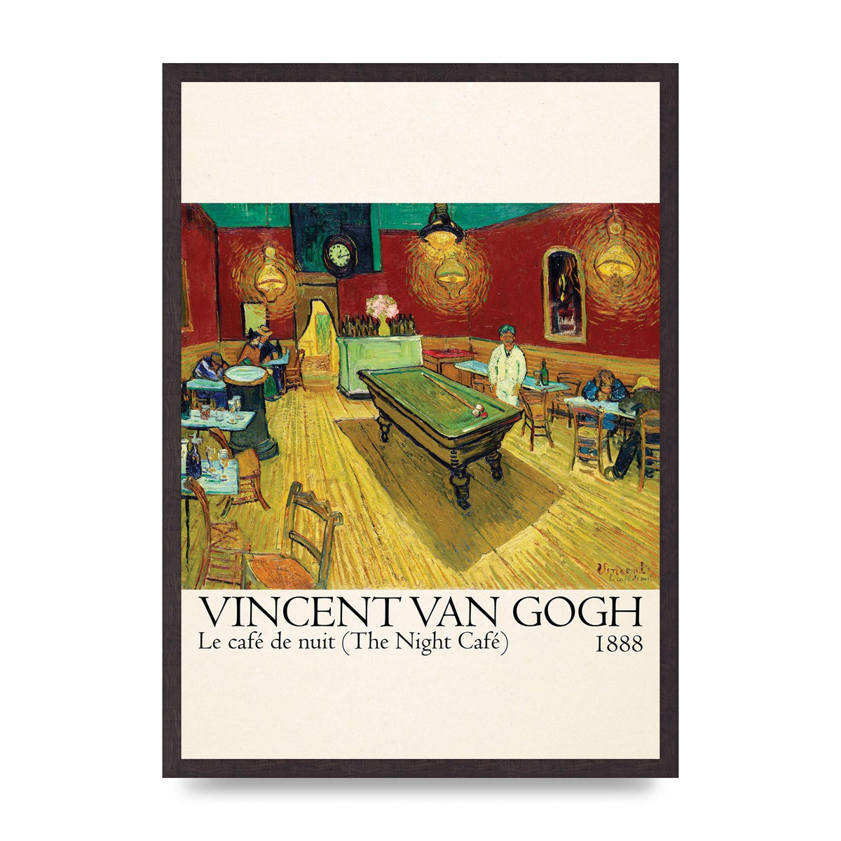 Vincent Van Gogh Le Cafe De Nuit The Night Cafe 1888 Art For The Home - A2 framed