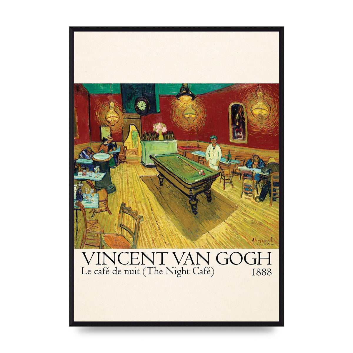 Vincent Van Gogh Le Cafe De Nuit The Night Cafe 1888 Art For The Home - A2 framed