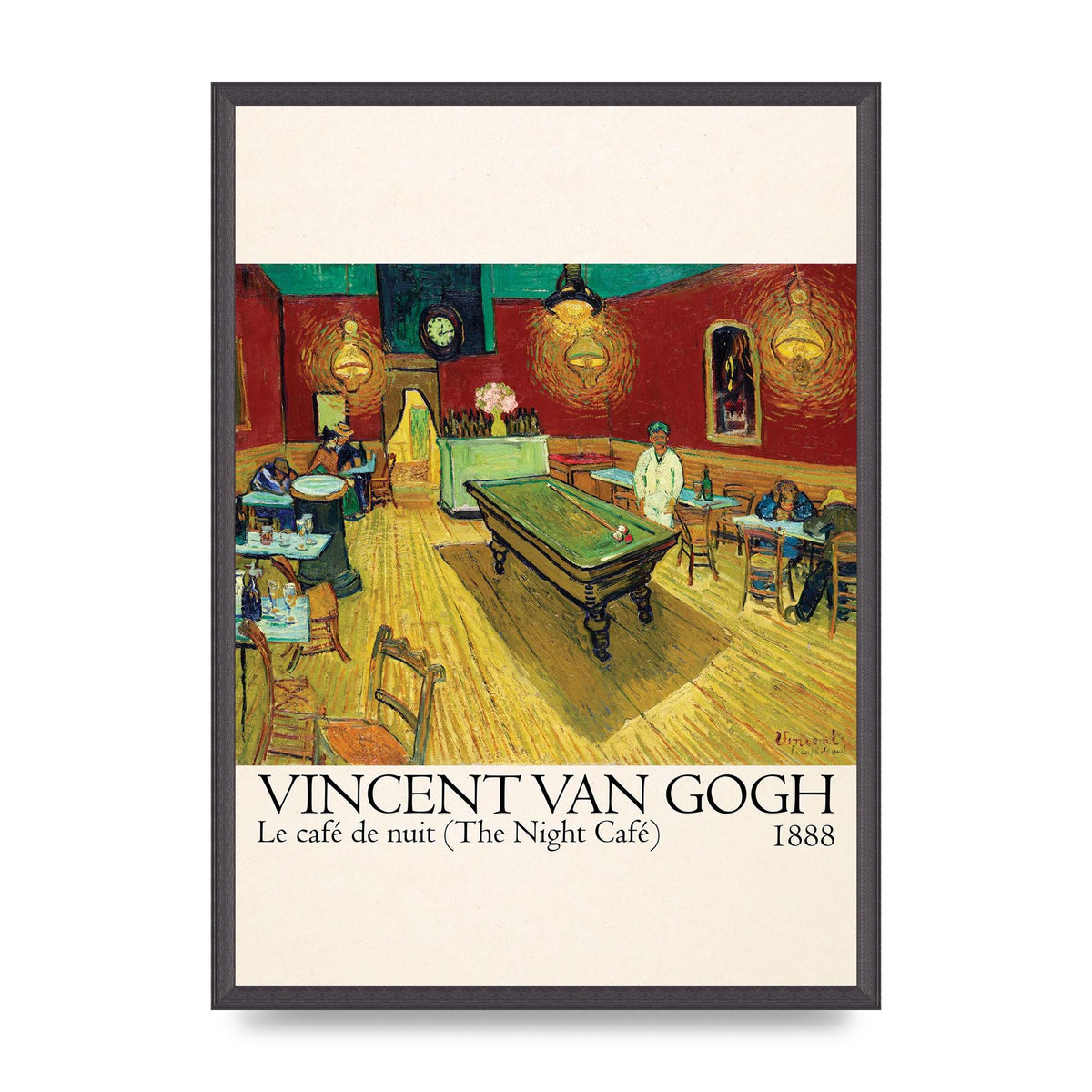 Vincent Van Gogh Le Cafe De Nuit The Night Cafe 1888 Art For The Home - A2 framed