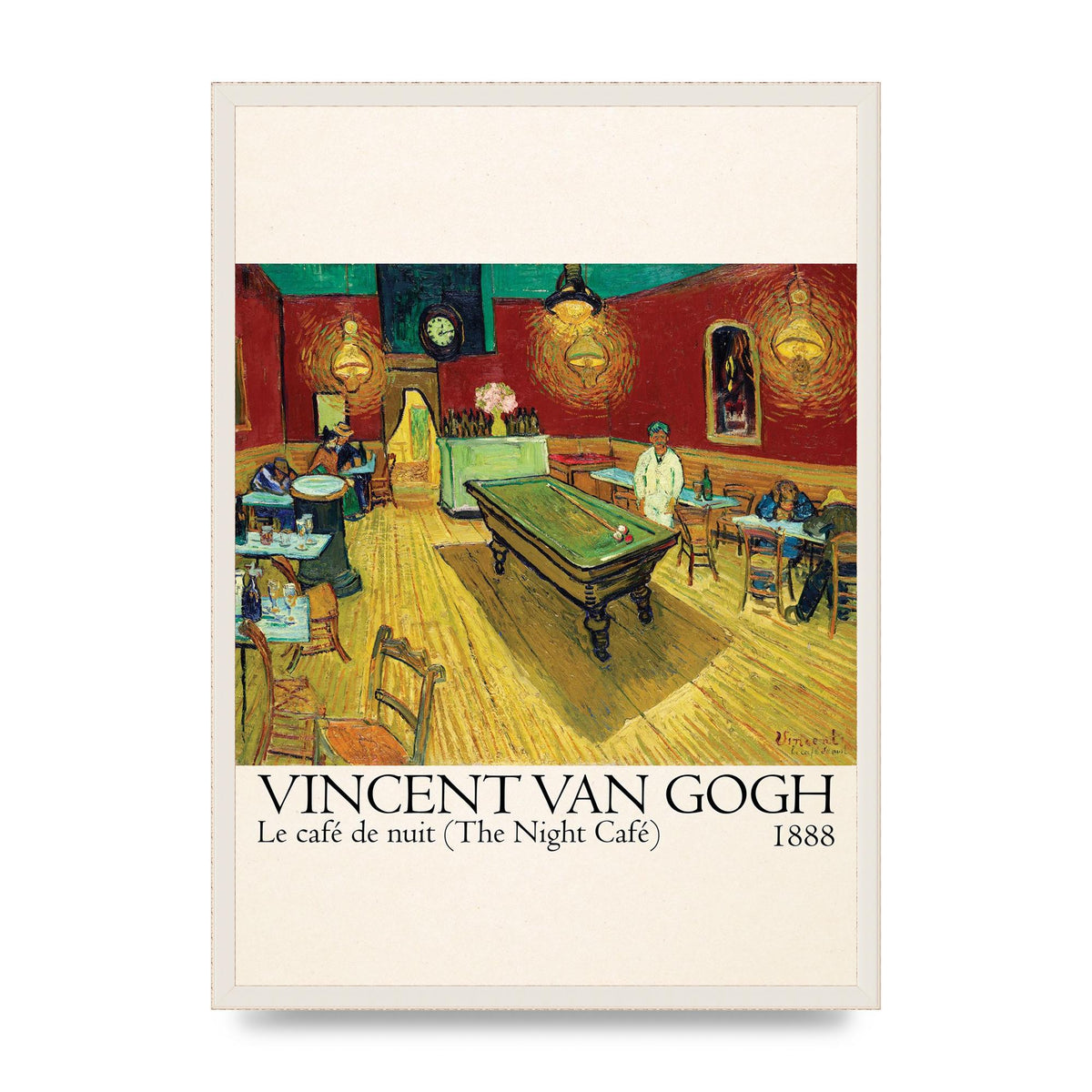 Vincent Van Gogh Le Cafe De Nuit The Night Cafe 1888 Art For The Home - A2 framed
