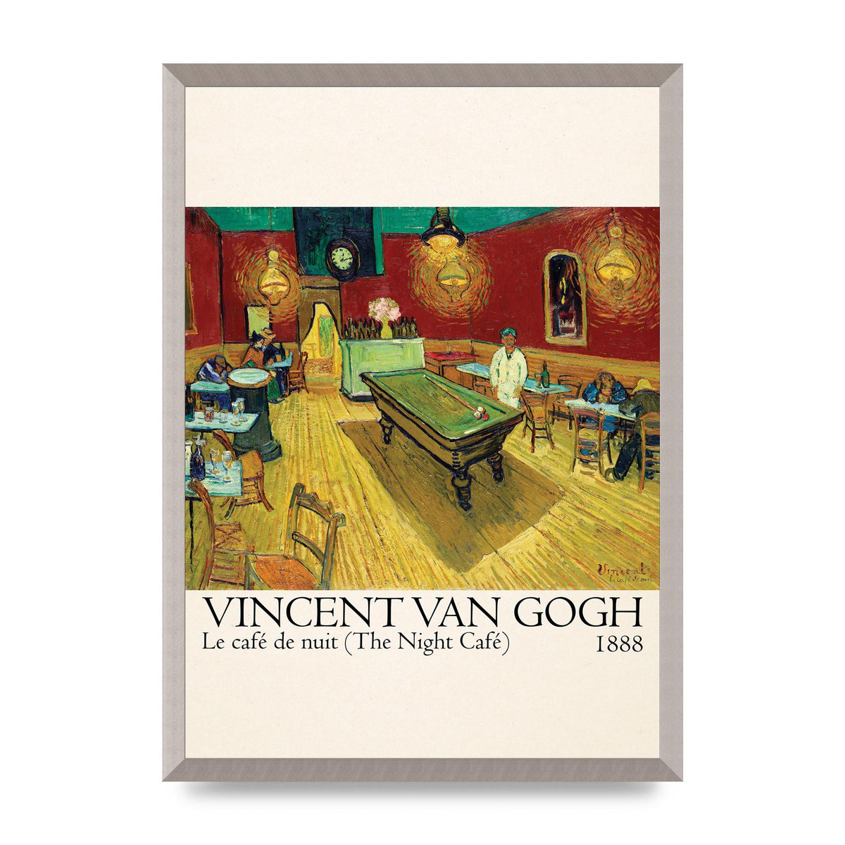 Vincent Van Gogh Le Cafe De Nuit The Night Cafe 1888 Art For The Home - A2 framed