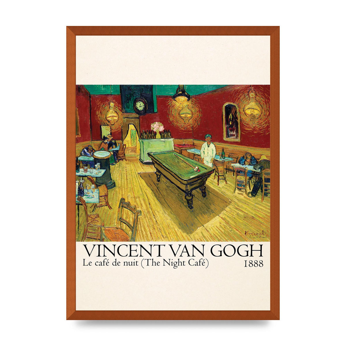 Vincent Van Gogh Le Cafe De Nuit The Night Cafe 1888 Art For The Home - A2 framed