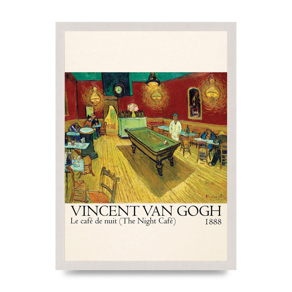 Vincent Van Gogh Le Cafe De Nuit The Night Cafe 1888 Art For The Home - A3 framed