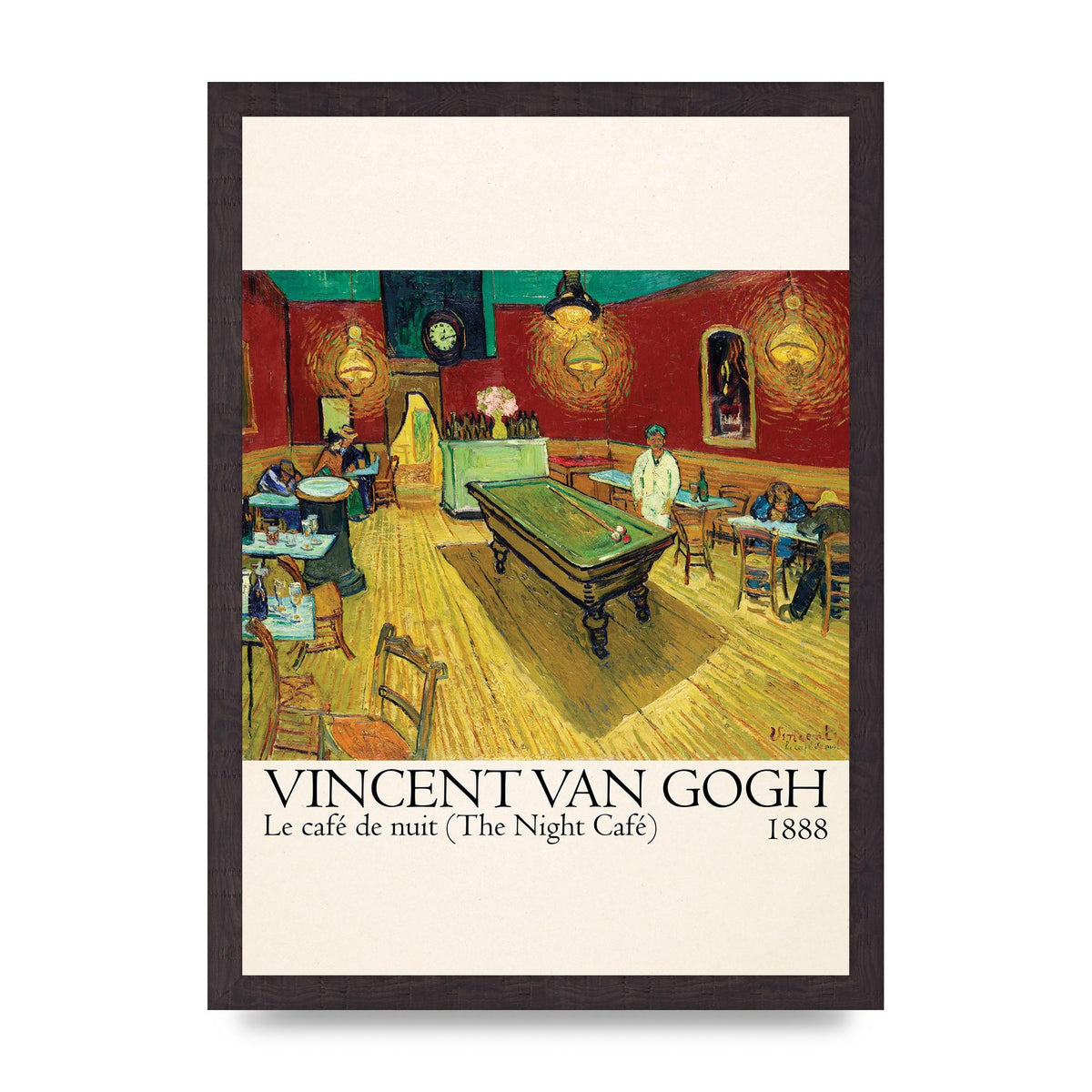 Vincent Van Gogh Le Cafe De Nuit The Night Cafe 1888 Art For The Home - A3 framed