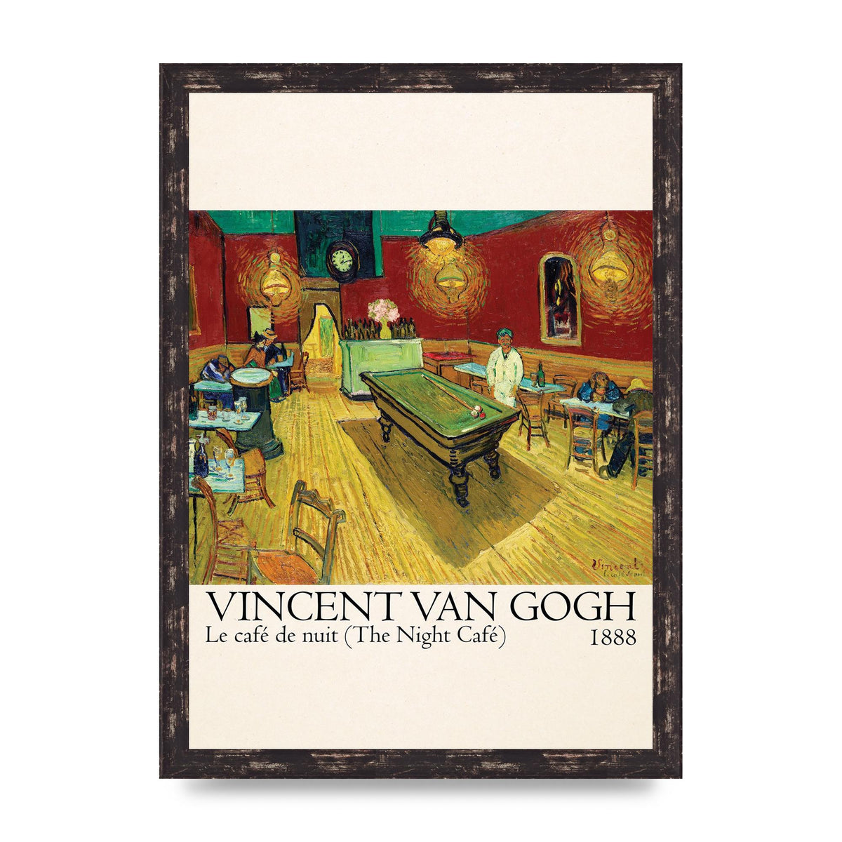 Vincent Van Gogh Le Cafe De Nuit The Night Cafe 1888 Art For The Home - A3 framed