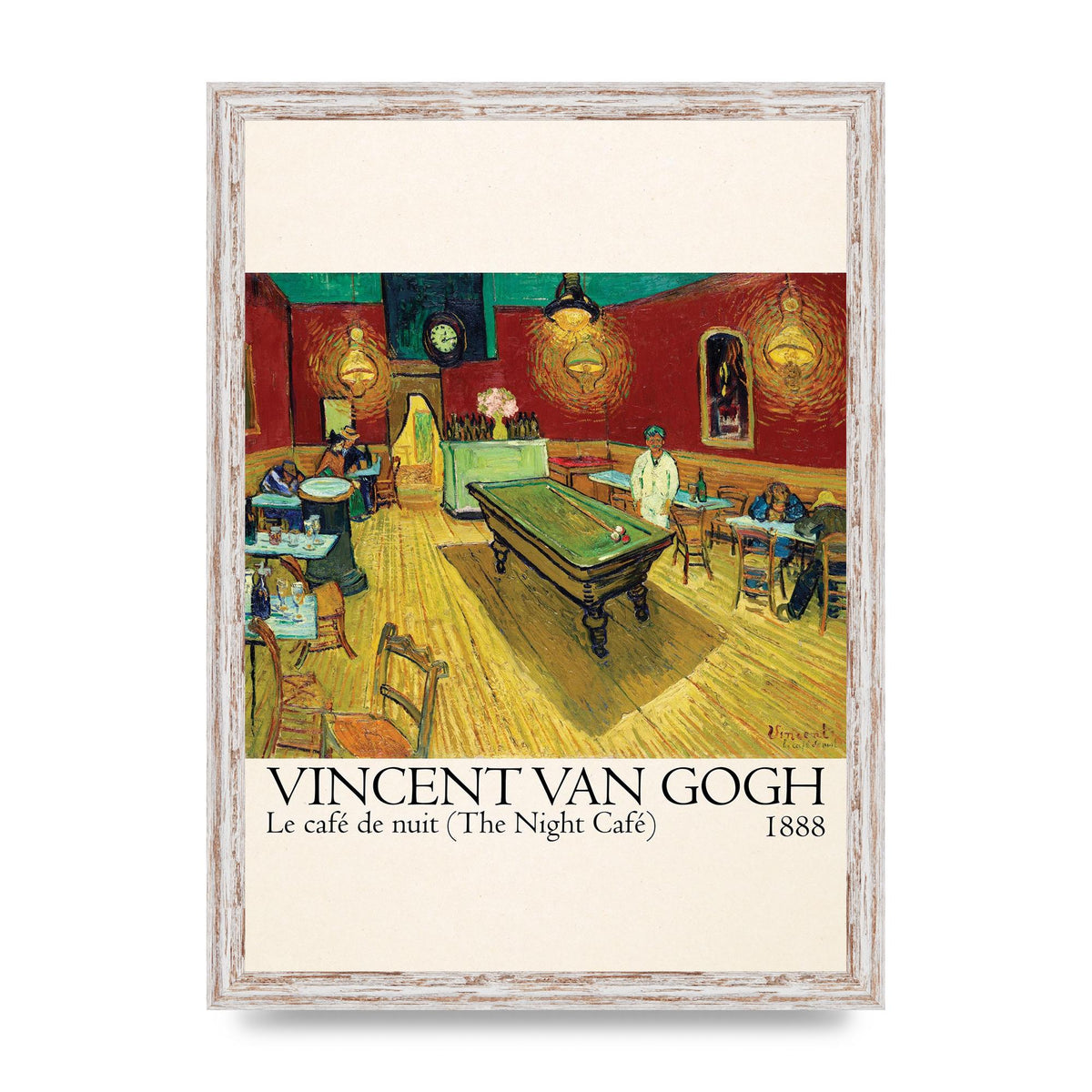 Vincent Van Gogh Le Cafe De Nuit The Night Cafe 1888 Art For The Home - A3 framed