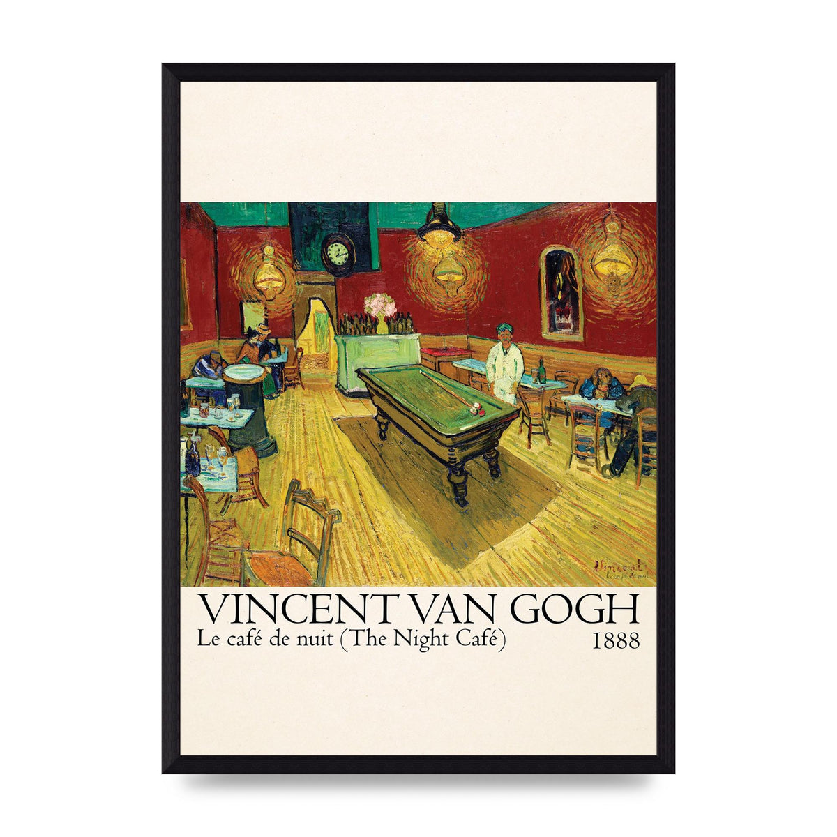 Vincent Van Gogh Le Cafe De Nuit The Night Cafe 1888 Art For The Home - A3 framed