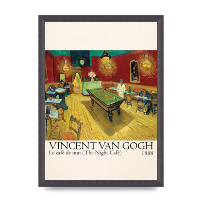 Vincent Van Gogh Le Cafe De Nuit The Night Cafe 1888 Art For The Home - A3 framed