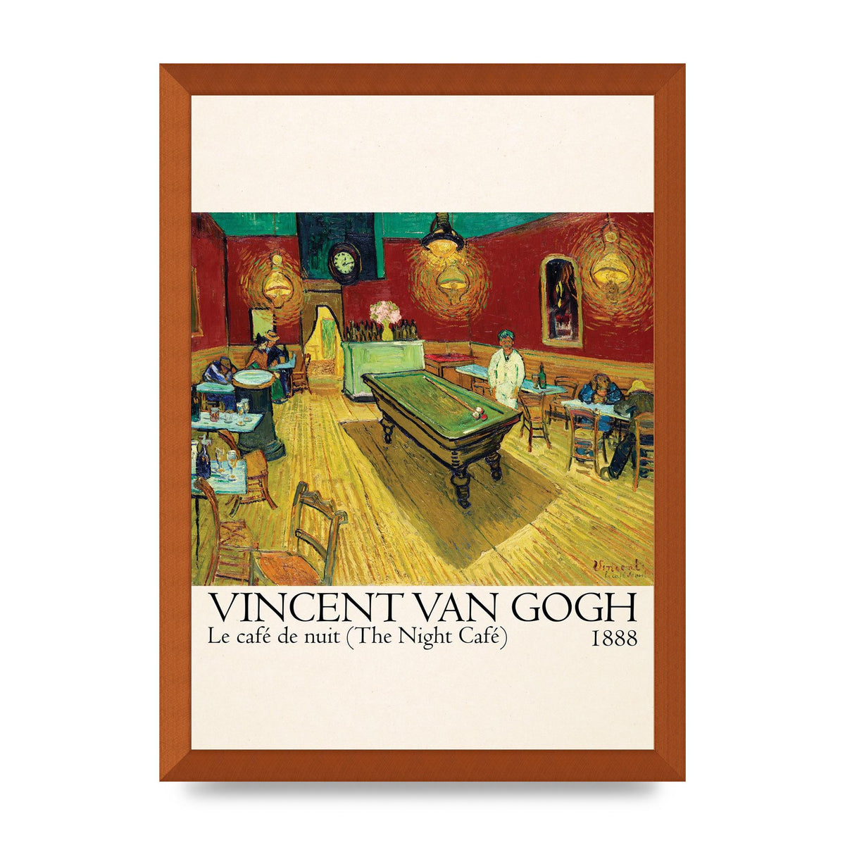 Vincent Van Gogh Le Cafe De Nuit The Night Cafe 1888 Art For The Home - A3 framed