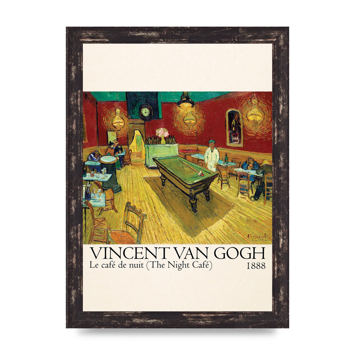 Vincent Van Gogh Le Cafe De Nuit The Night Cafe 1888 Art For The Home - A4 framed