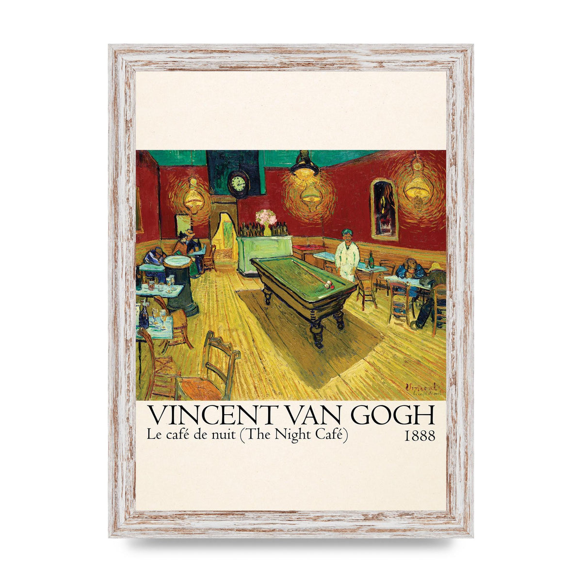 Vincent Van Gogh Le Cafe De Nuit The Night Cafe 1888 Art For The Home - A4 framed