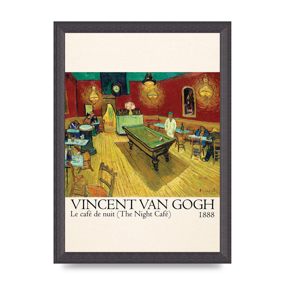 Vincent Van Gogh Le Cafe De Nuit The Night Cafe 1888 Art For The Home - A4 framed
