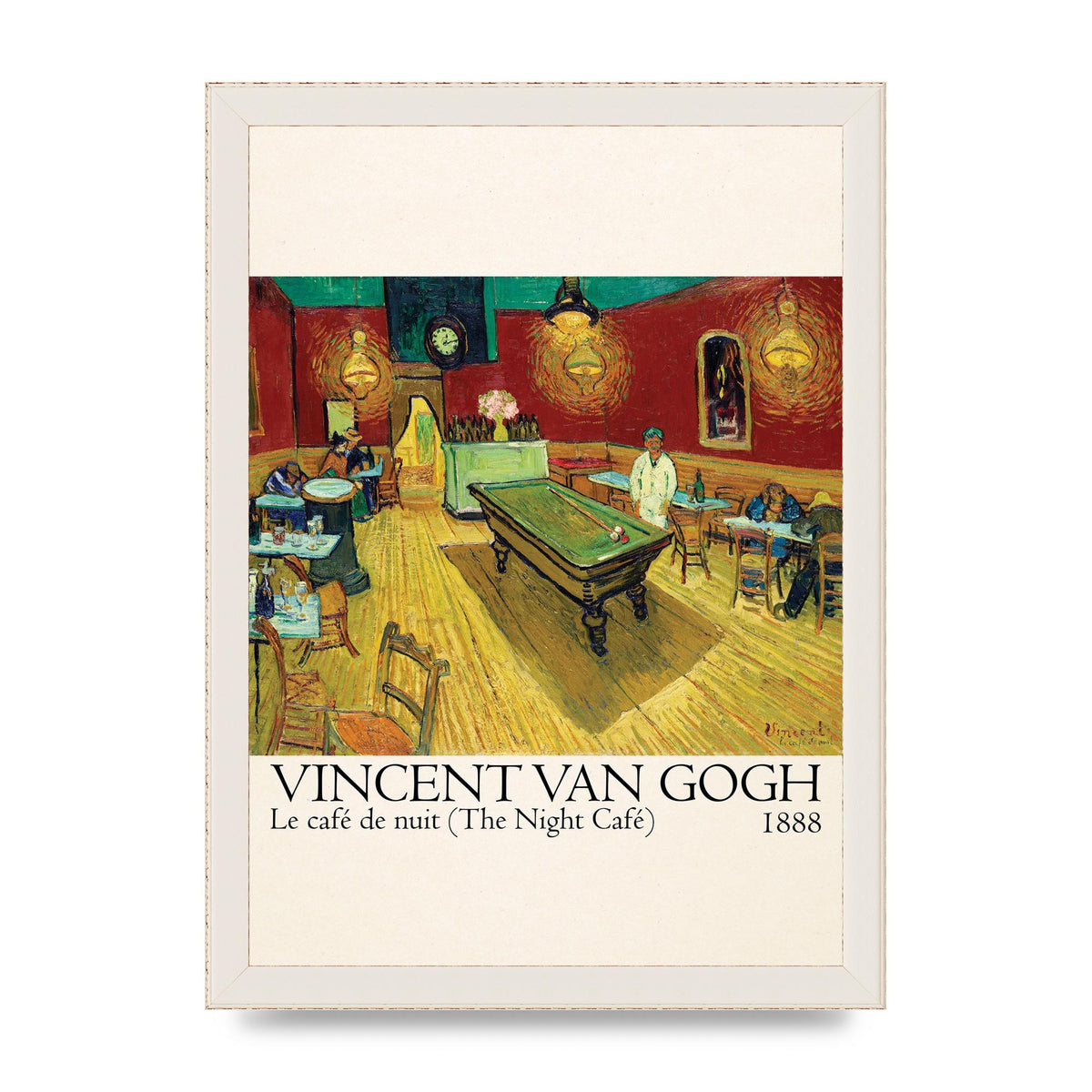 Vincent Van Gogh Le Cafe De Nuit The Night Cafe 1888 Art For The Home - A4 framed