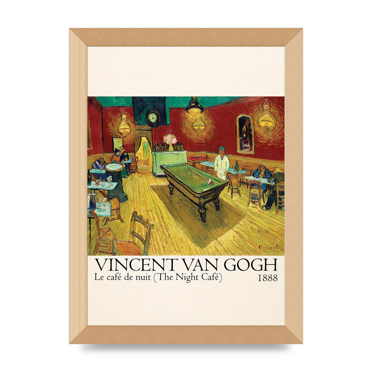 Vincent Van Gogh Le Cafe De Nuit The Night Cafe 1888 Art For The Home - A4 framed