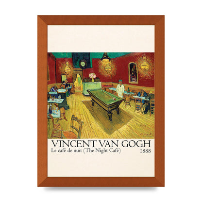 Vincent Van Gogh Le Cafe De Nuit The Night Cafe 1888 Art For The Home - A4 framed