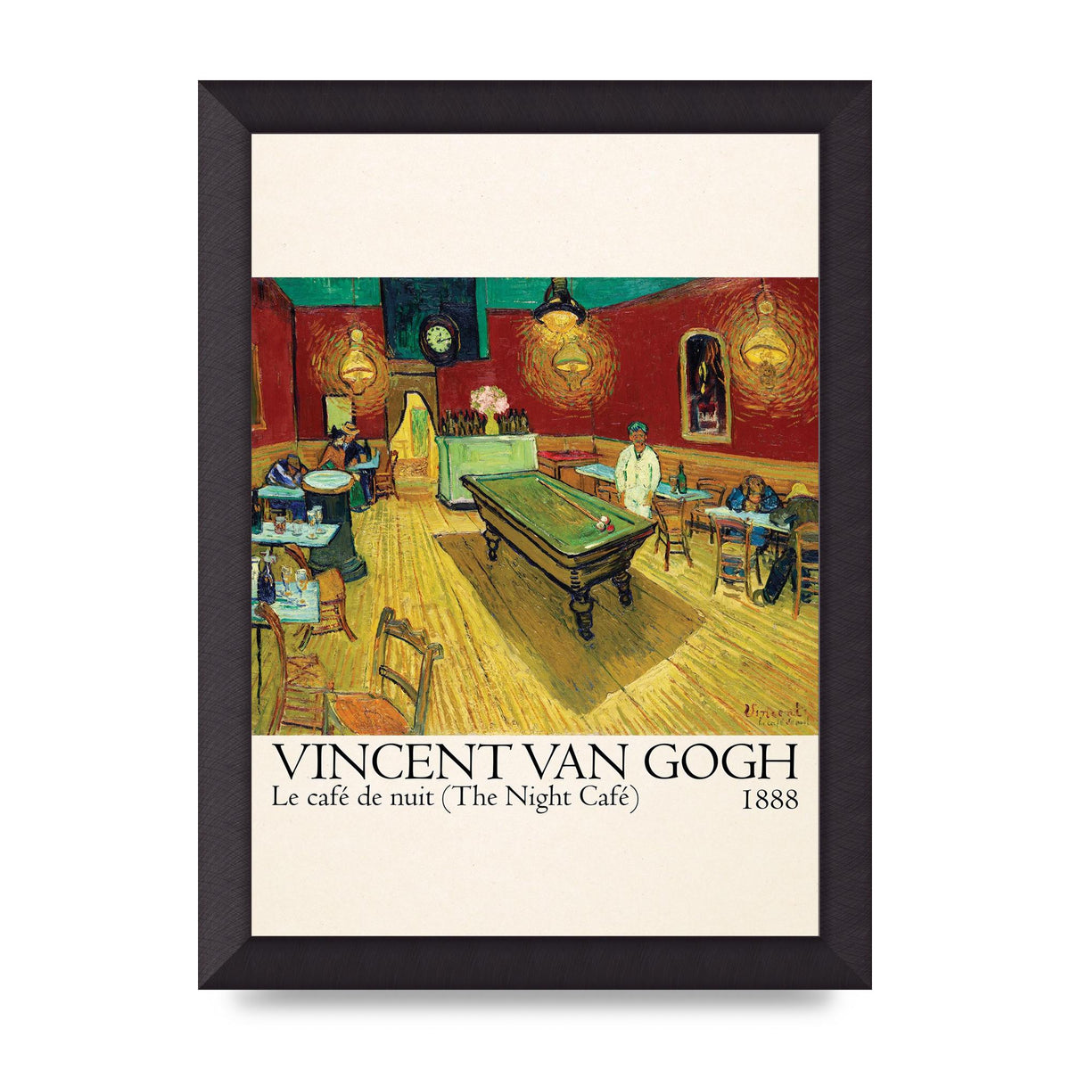 Vincent Van Gogh Le Cafe De Nuit The Night Cafe 1888 Art For The Home - A4 framed