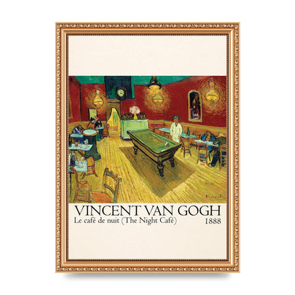 Vincent Van Gogh Le Cafe De Nuit The Night Cafe 1888 Art For The Home - A4 framed
