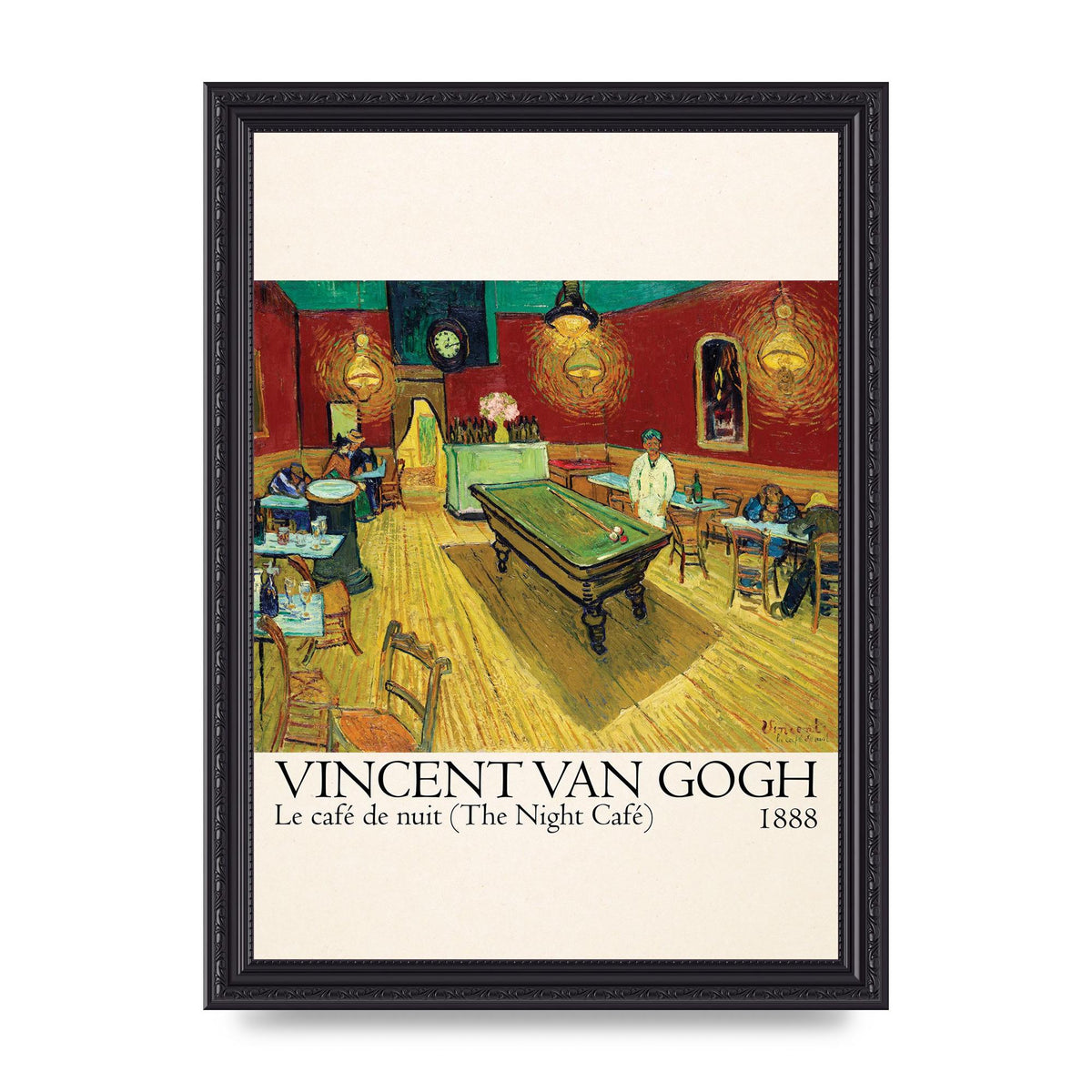 Vincent Van Gogh Le Cafe De Nuit The Night Cafe 1888 Art For The Home - A4 framed