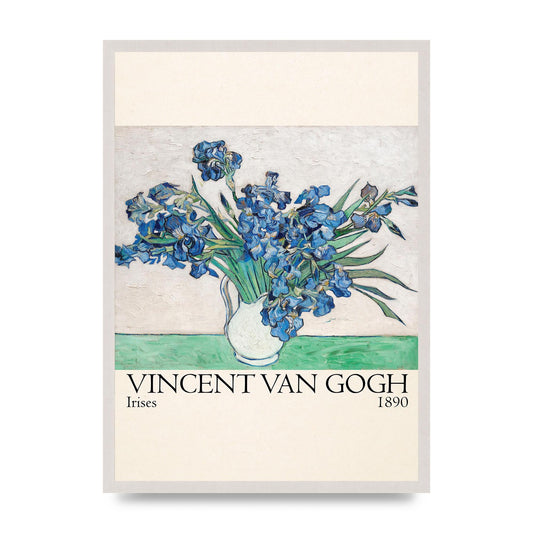 Vincent Van Gogh Irises 1890 Printed Poster - A2 framed