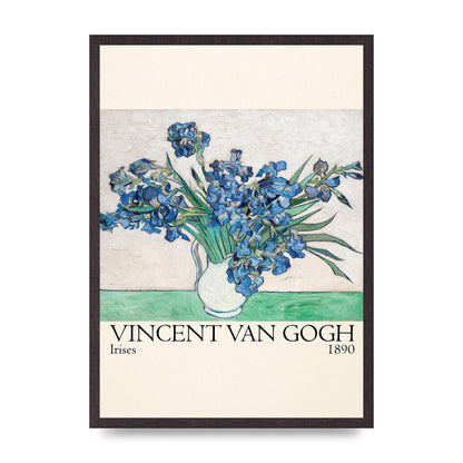 Vincent Van Gogh Irises 1890 Printed Poster - A2 framed