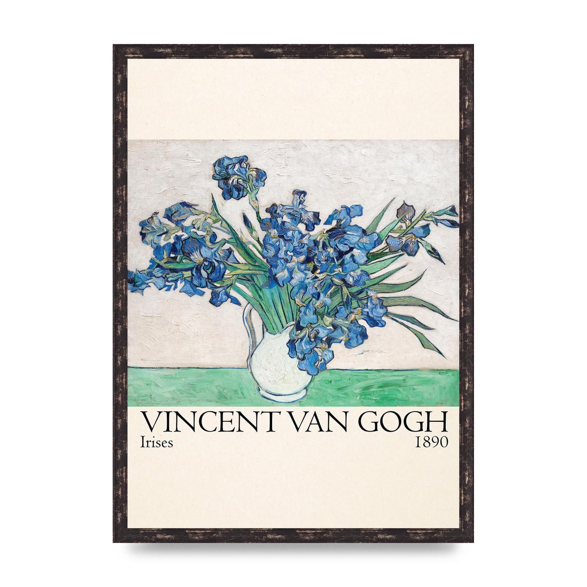 Vincent Van Gogh Irises 1890 Printed Poster - A2 framed