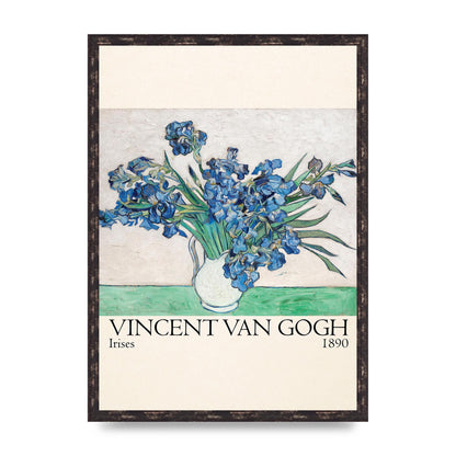 Vincent Van Gogh Irises 1890 Printed Poster - A2 framed