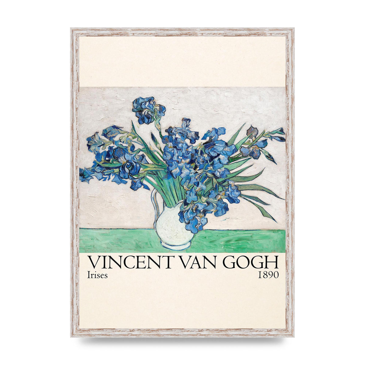 Vincent Van Gogh Irises 1890 Printed Poster - A2 framed