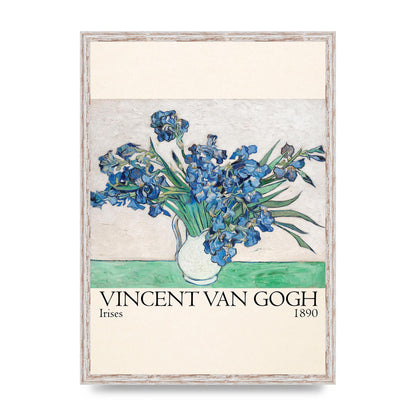 Vincent Van Gogh Irises 1890 Printed Poster - A2 framed