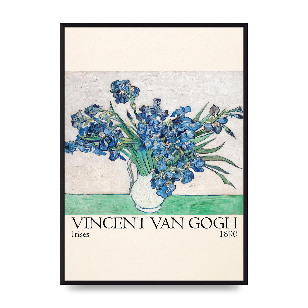 Vincent Van Gogh Irises 1890 Printed Poster - A2 framed