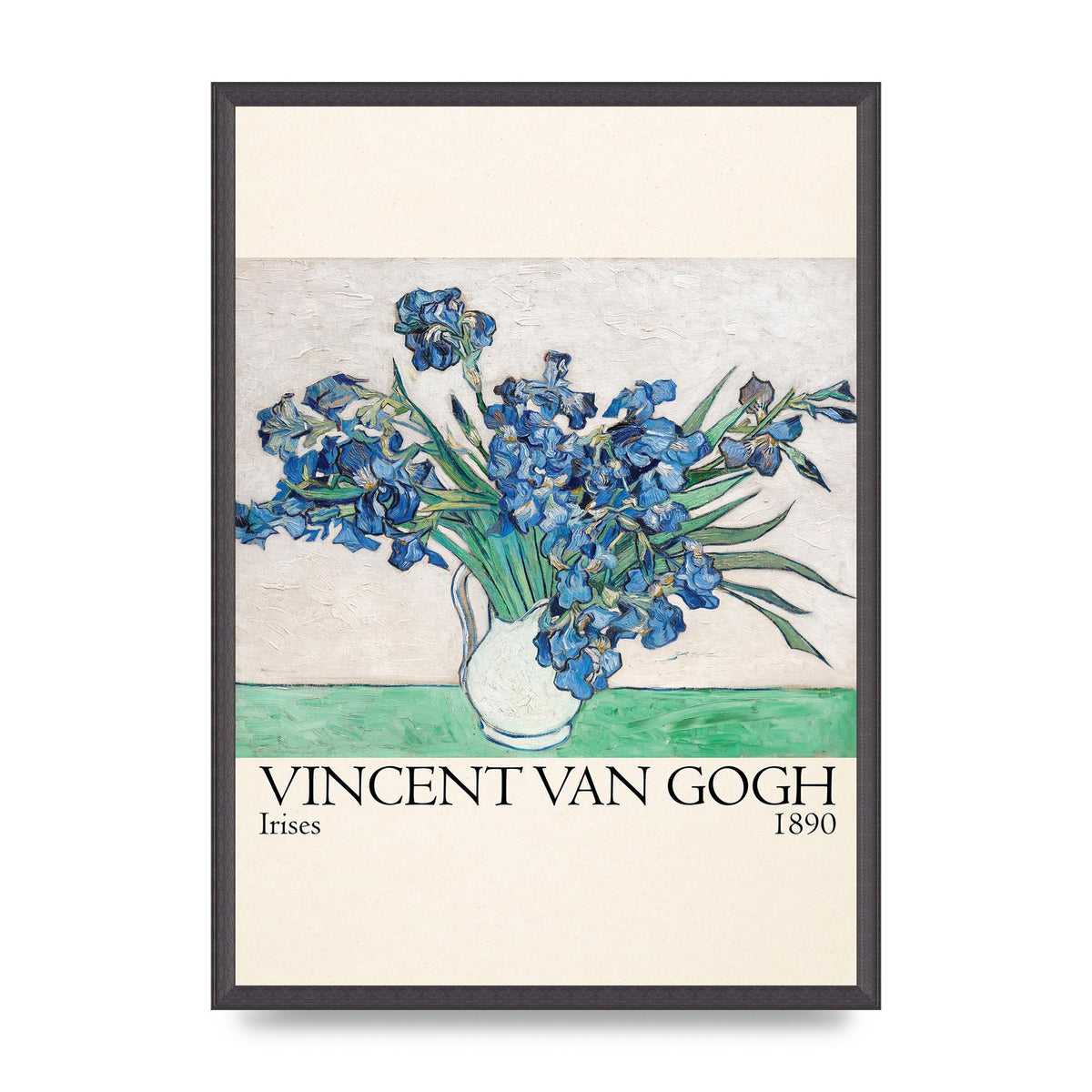 Vincent Van Gogh Irises 1890 Printed Poster - A2 framed