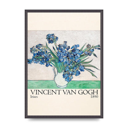 Vincent Van Gogh Irises 1890 Printed Poster - A2 framed