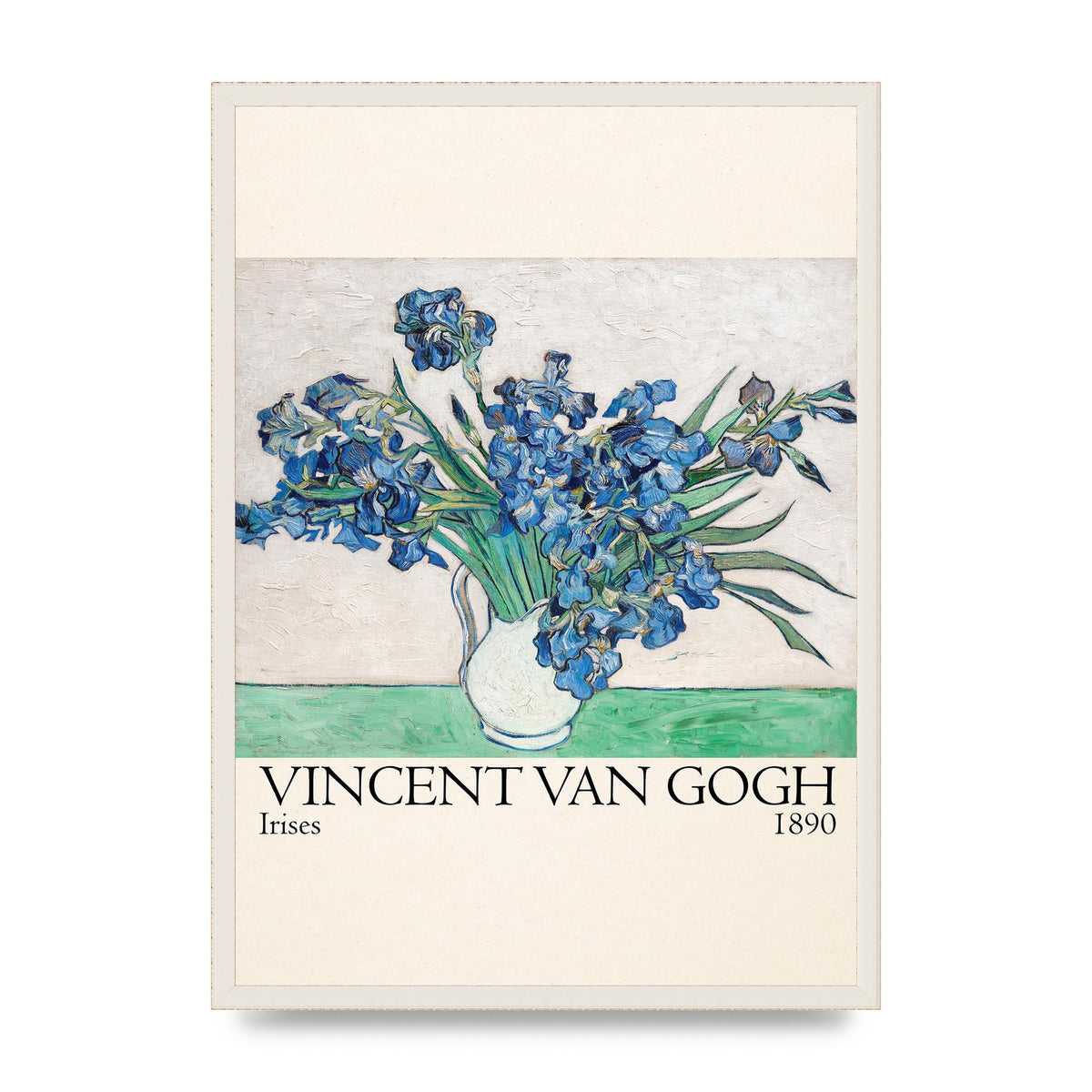 Vincent Van Gogh Irises 1890 Printed Poster - A2 framed