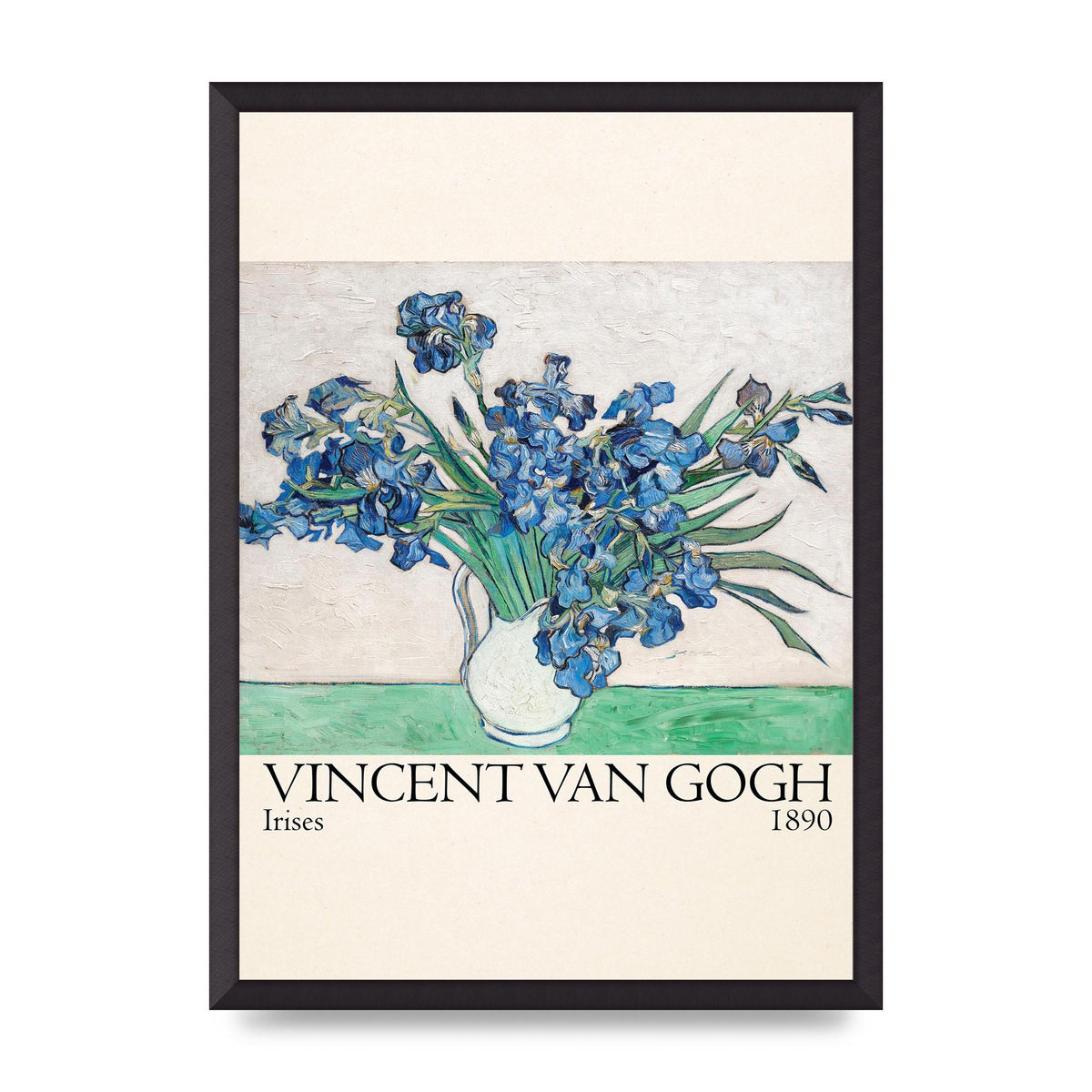 Vincent Van Gogh Irises 1890 Printed Poster - A2 framed