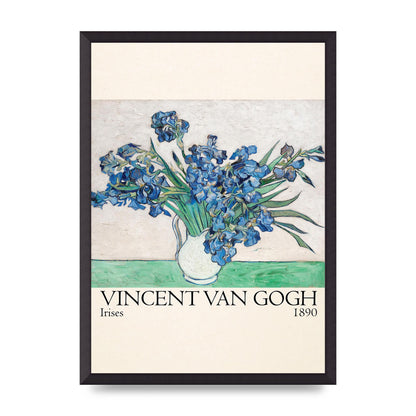 Vincent Van Gogh Irises 1890 Printed Poster - A2 framed