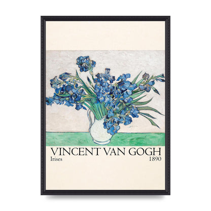 Vincent Van Gogh Irises 1890 Printed Poster - A2 framed
