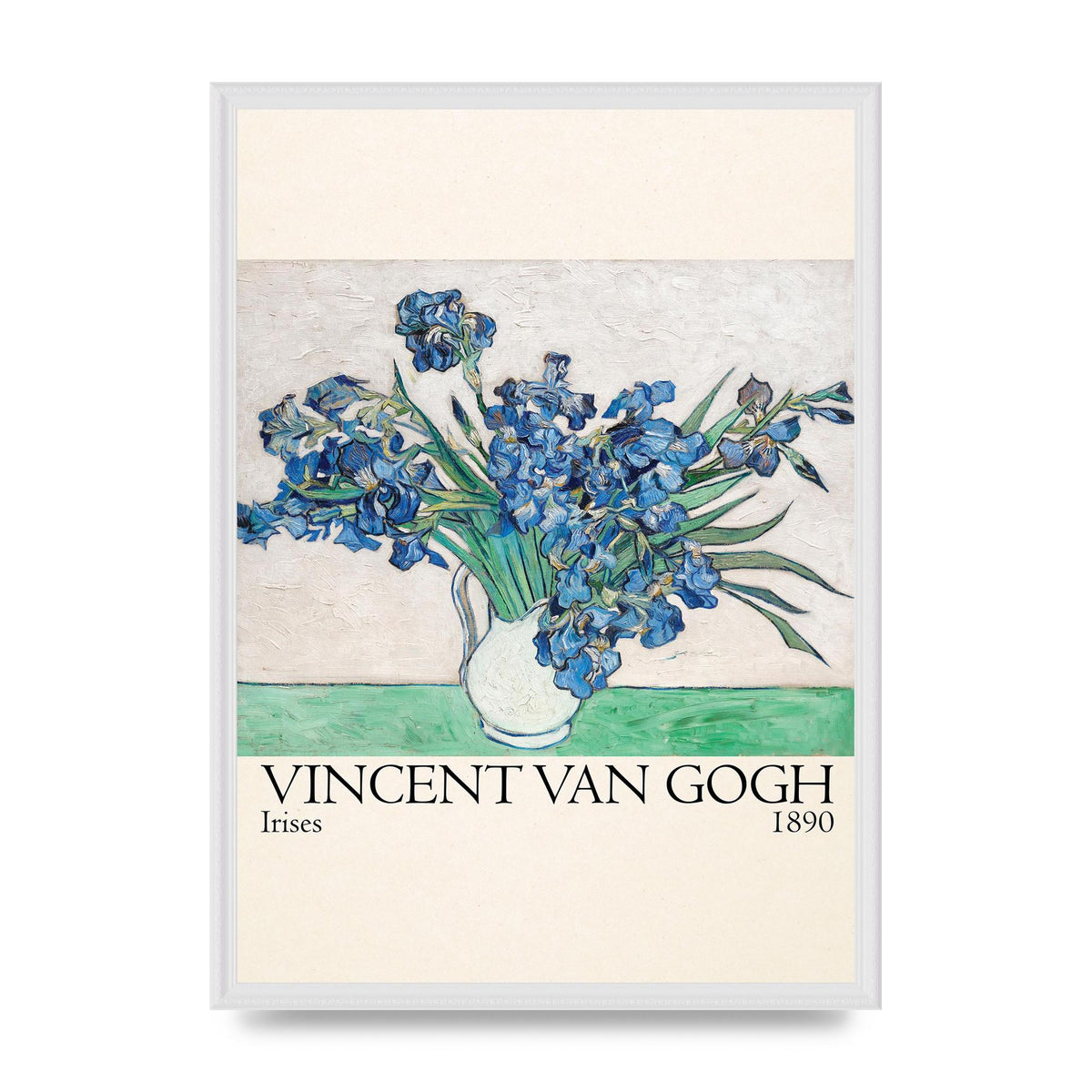Vincent Van Gogh Irises 1890 Printed Poster - A2 framed