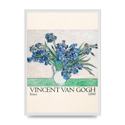 Vincent Van Gogh Irises 1890 Printed Poster - A2 framed