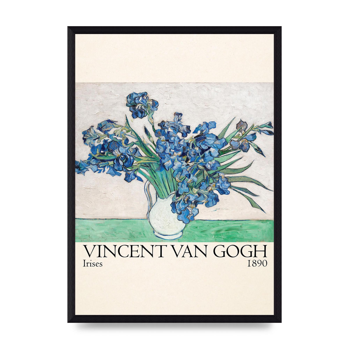 Vincent Van Gogh Irises 1890 Printed Poster - A3 framed
