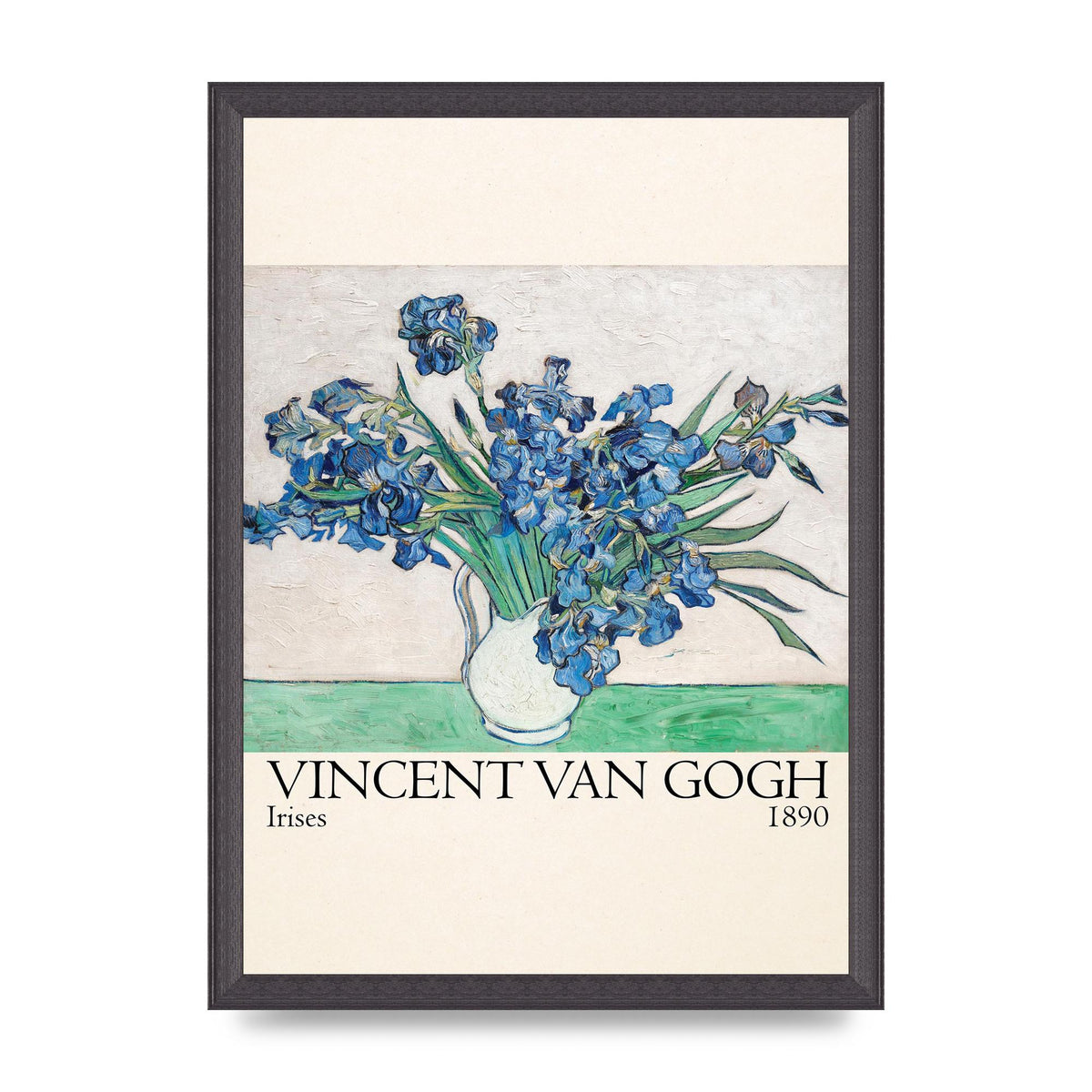 Vincent Van Gogh Irises 1890 Printed Poster - A3 framed
