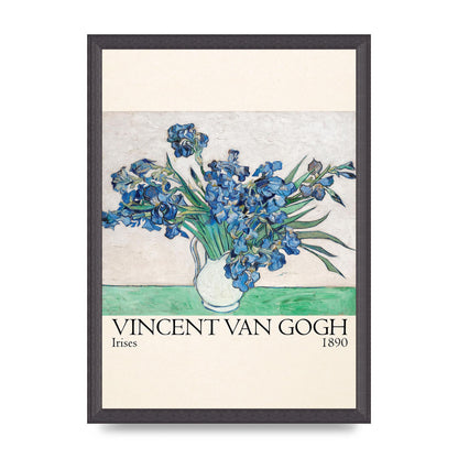 Vincent Van Gogh Irises 1890 Printed Poster - A3 framed