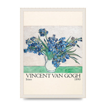 Vincent Van Gogh Irises 1890 Printed Poster - A3 framed