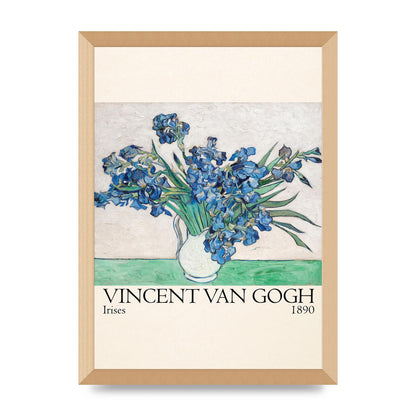 Vincent Van Gogh Irises 1890 Printed Poster - A3 framed