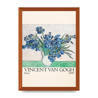 Vincent Van Gogh Irises 1890 Printed Poster - A3 framed