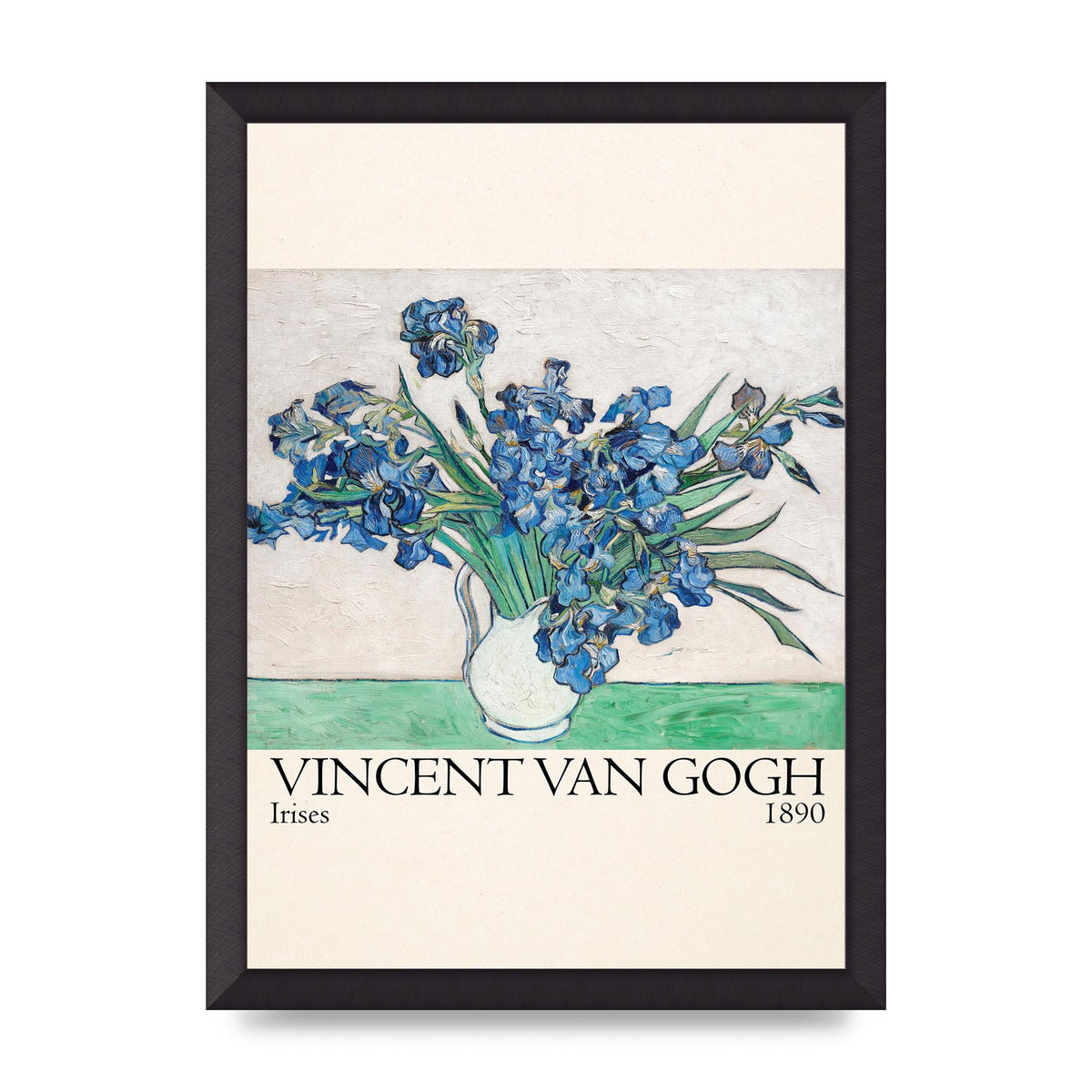 Vincent Van Gogh Irises 1890 Printed Poster - A3 framed