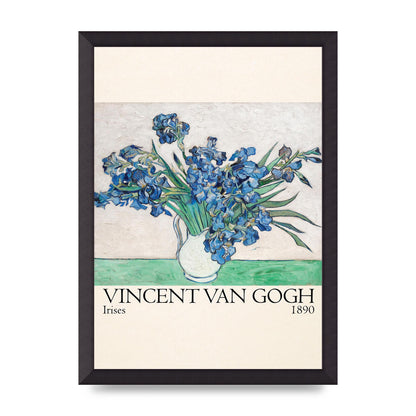 Vincent Van Gogh Irises 1890 Printed Poster - A3 framed